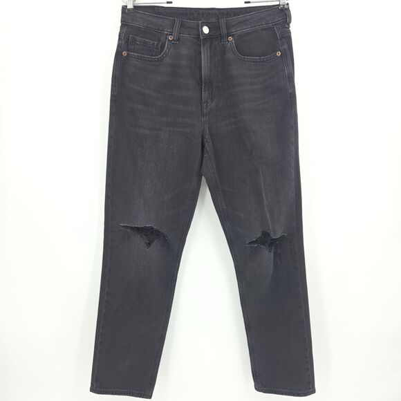 American Eagle Strigid Jeans Womens Size 6 Short High Rise Distressed Grunge - Picture 1 of 9